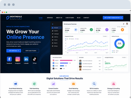 Social media consultancy website project preview